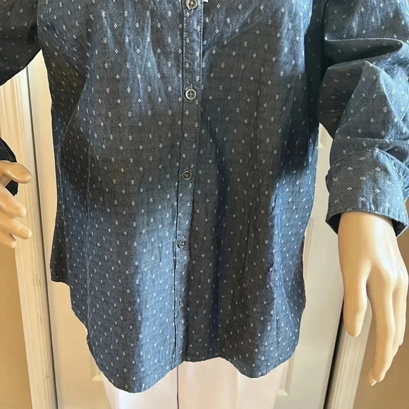 Vintage NWT Large blue cotton jean shirt ,LEE Riders NWT!Yellowstone,cowgirl - Picture 3 of 9